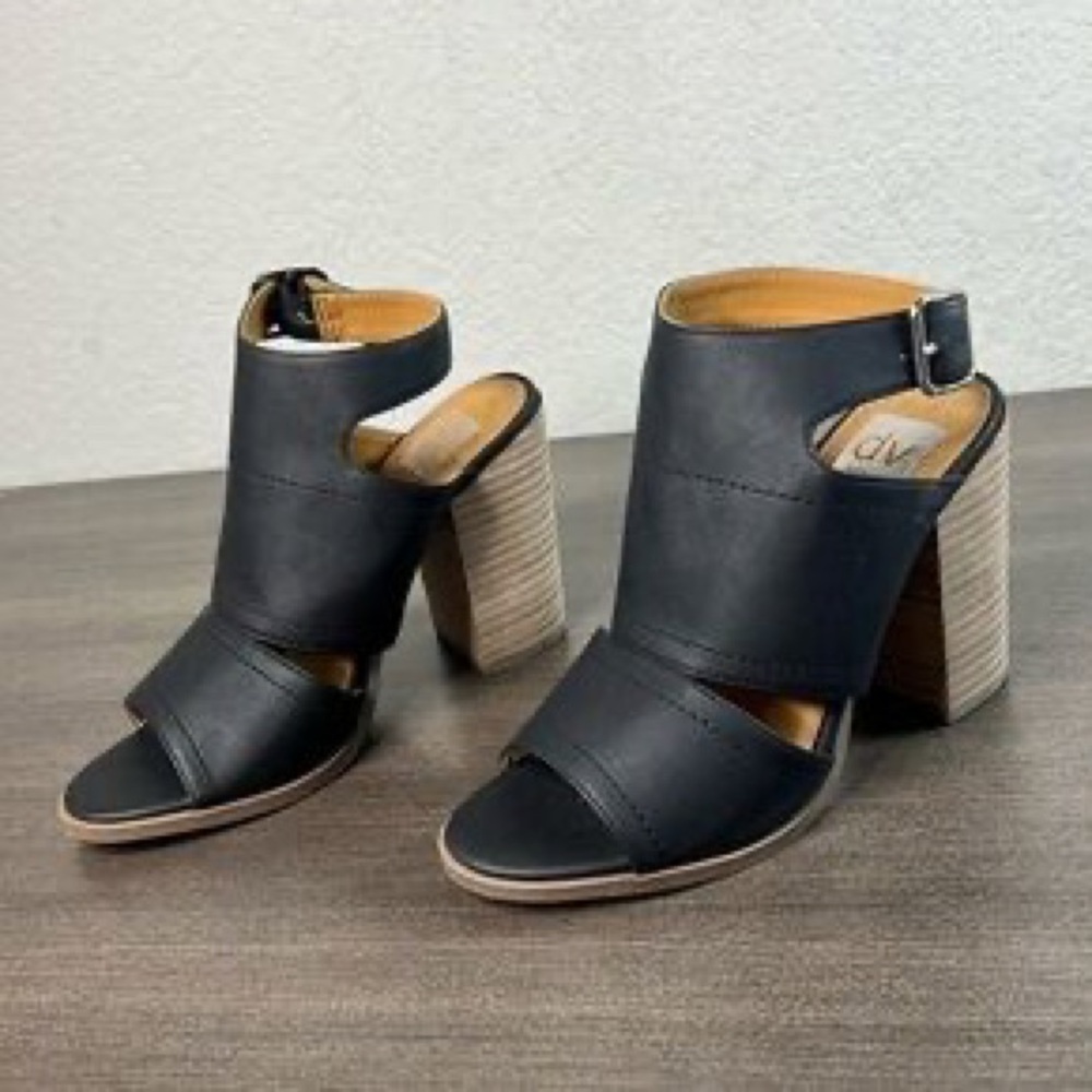 $38 NWOT (pallet pull) Dolce Vita Brista Block Heel Bootie Sandal Size 9.5 Black